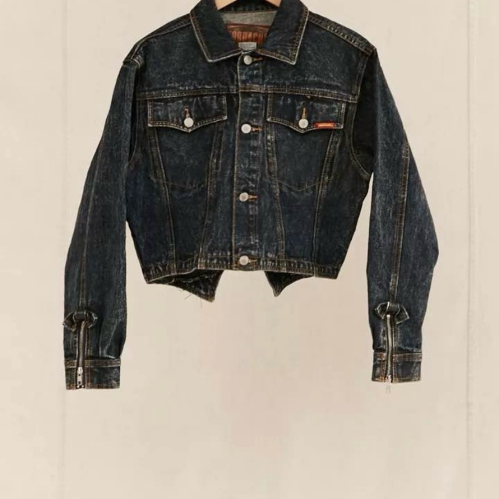 Vintage Jordache Back Bow Cropped Denim Jacket
